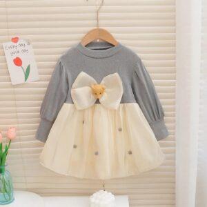 Baby Girl dress skirt type with Bow style