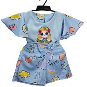 Elsa Baby printed dress girls smiley & heart print