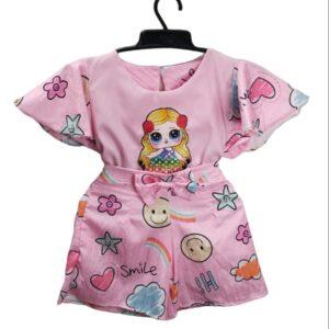 Elsa Baby printed dress girls smiley & heart print