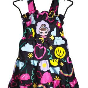 Elsa Baby printed dress girls smiley printed sleeveless