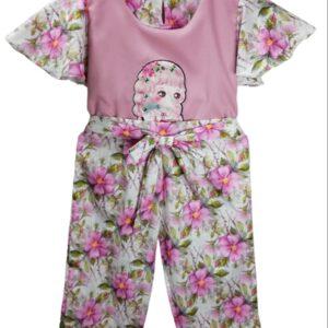 Elsa Baby printed dress girls flowers long pant