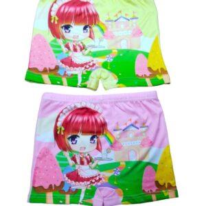 Girls Graphic print innerwear cartoon pattern (Yellow & Pink)