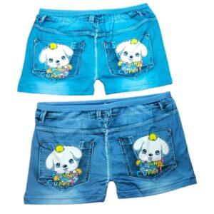 Girls Graphic denim style innerwear cartoon pattern  (Blue)