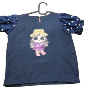 Elsa Baby printed dress girls Top & Skirt Blue