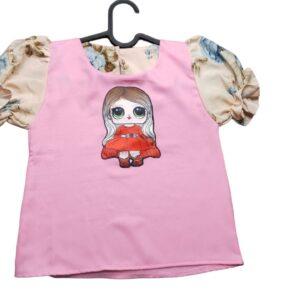 Elsa Baby printed dress girls Top & Skirt Pink