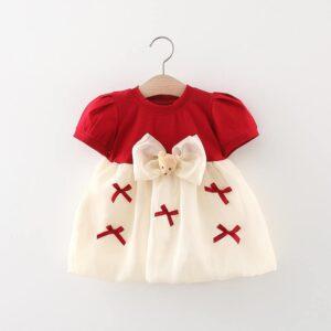 Dress Baby Girl Frock Type Red Tops