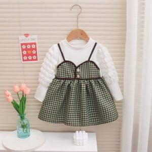 Girls dress New Spring 2023 Fashion skirt Korean version