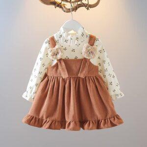 Dress Baby Girl Summer Cute Princess Frock type Brown