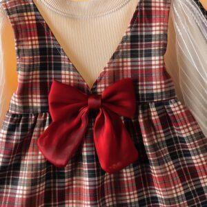 Girls Baby dress  cute Princess Dress Birthday dress multicolor checked