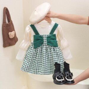 Girls Baby dress cute Princess Dress Birthday dress – Green