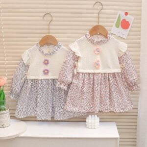 Girls Baby dress cute Princess Dress summer flower print