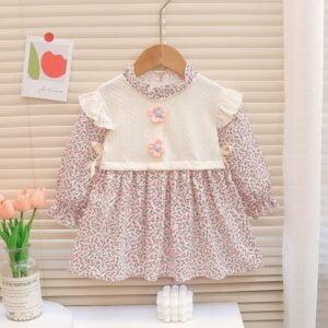 Girls Baby dress cute Princess Dress summer flower print