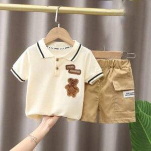 Baby boys dress summer cool half sleeve Yellow & Brown