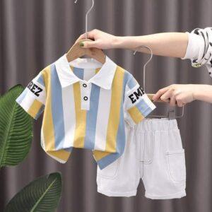 Baby boys dress summer cool half sleeve sports pattern