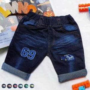 Baby Boy Jeans Pant Car Print full length