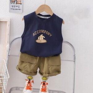 Baby boys dress summer cool sleeveless Blue & green