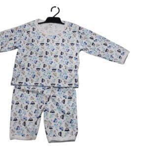 Cotton Baby Pajaras long sleeve Car Printed