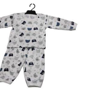 Cotton Baby Pajaras long sleeve bear printed XS