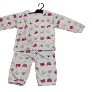 Cotton Baby Pajaras long sleeve bear printed XS