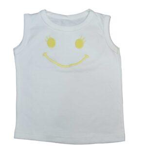 Cotton Baby sleeveless nightwear Smiley Printed upto 9 Months