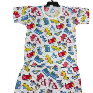 Cotton Baby Pajaras Short sleeve Car printed