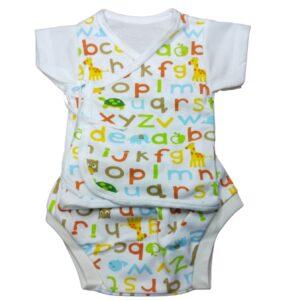 Just born baby cotton tie Knot printed Alphabets printed 9 Months Babies